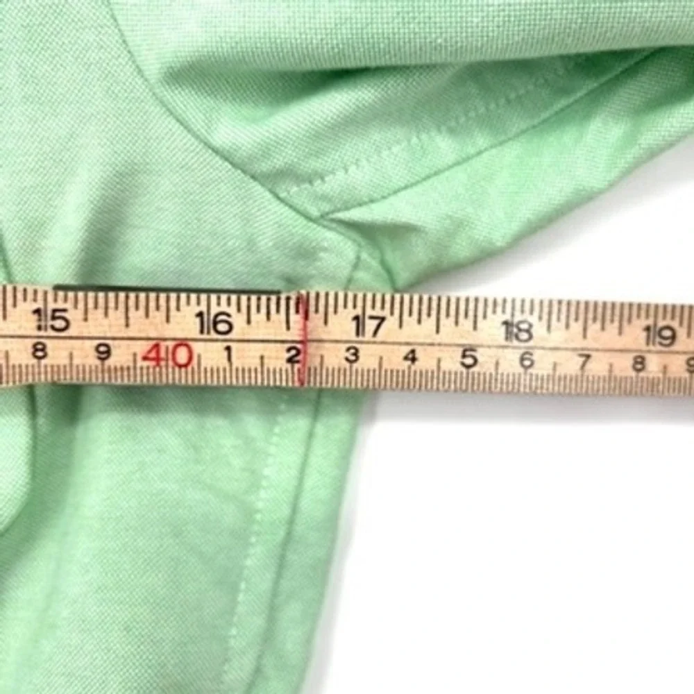 Ralph Lauren Rugby Cotton 3-Button Blazer Jacket Y2K Mint Green Plaid Lined Sz 2